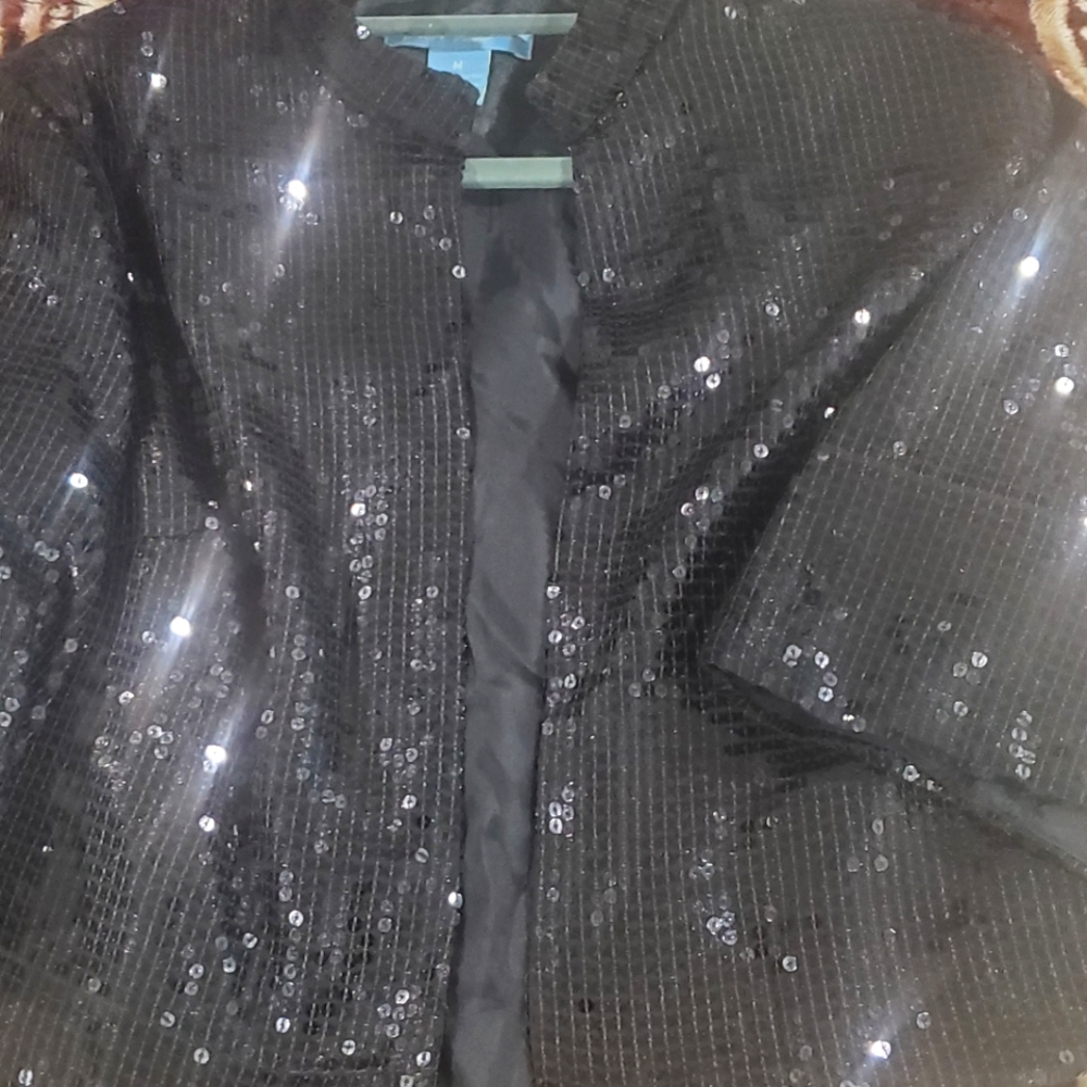 Sequin cropped jacket